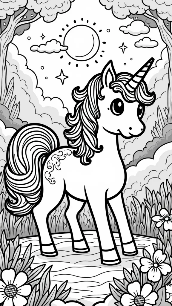 coloriage de la licorne crayola